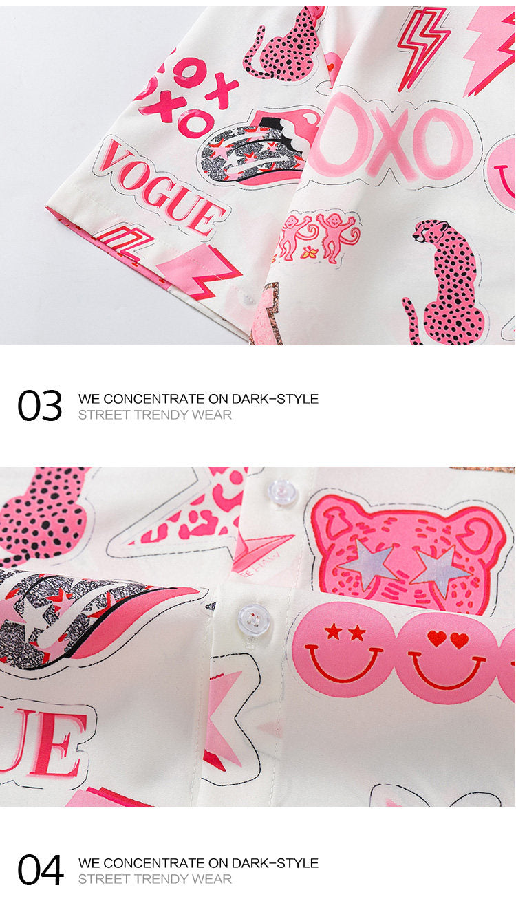 Bemto Cartoon Pink Shirt