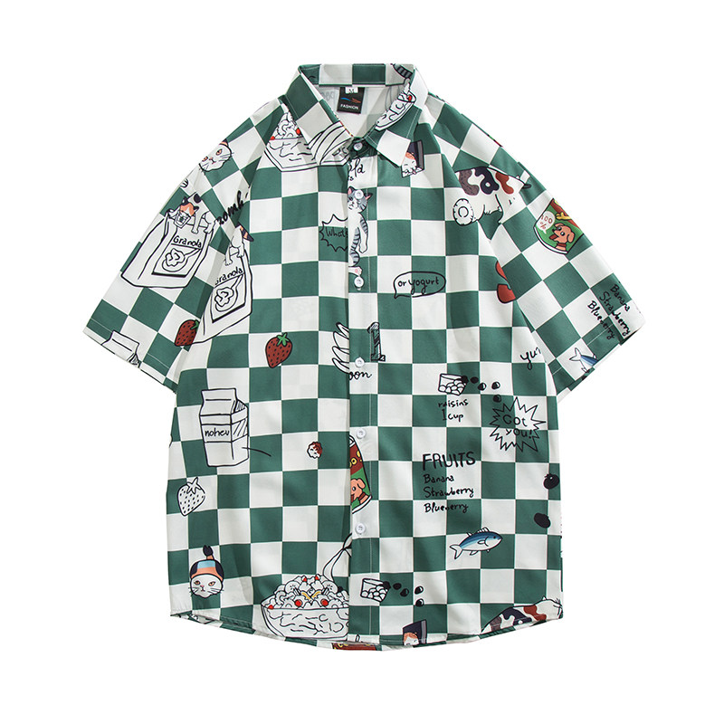 Bemto Cartoon Checkered Shirt