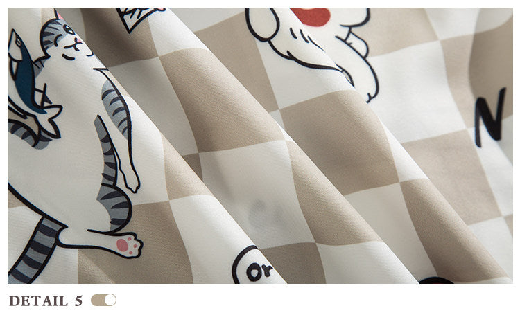 Bemto Cartoon Checkered Shirt