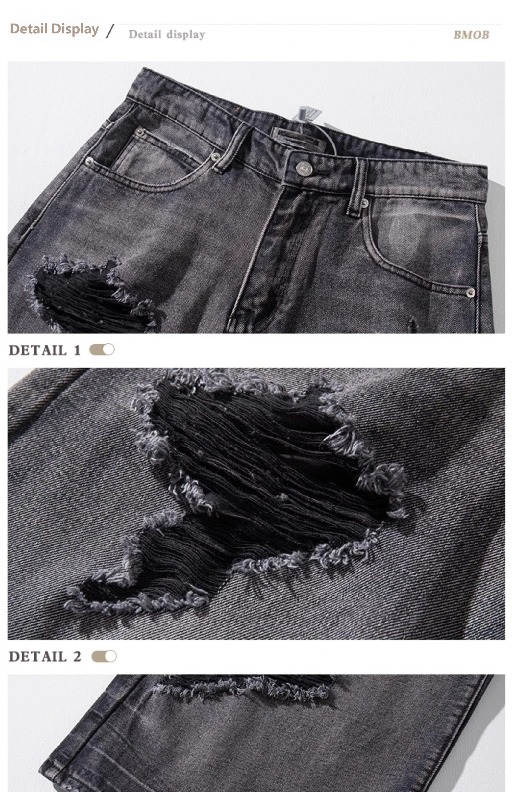 Bemto Retro wide-hole Jeans